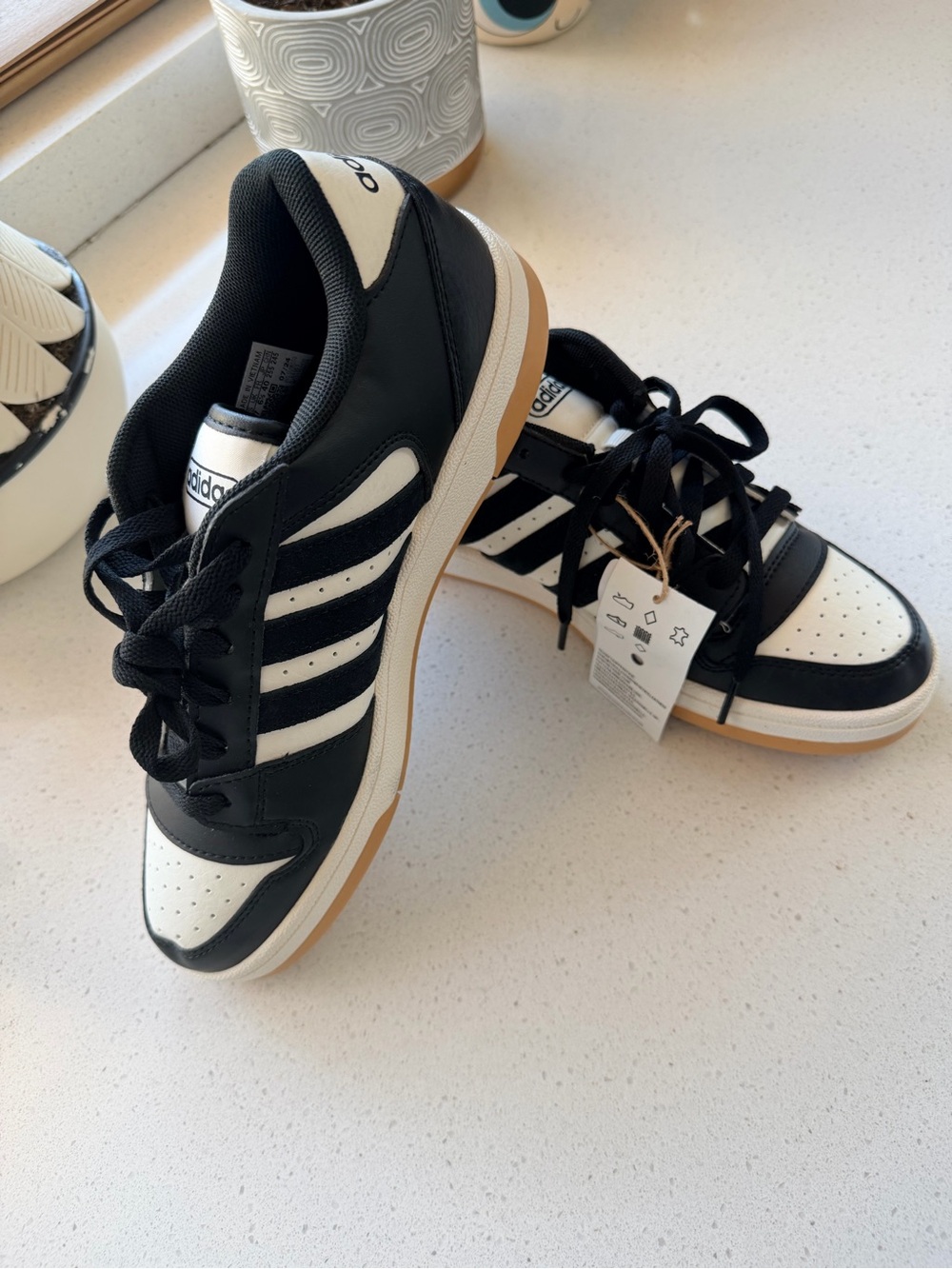 adidas Black & White Low-Top Sneakers